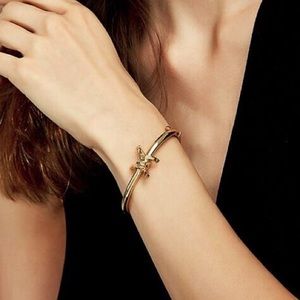 Simple Barbed Wire Bangle Bracelet